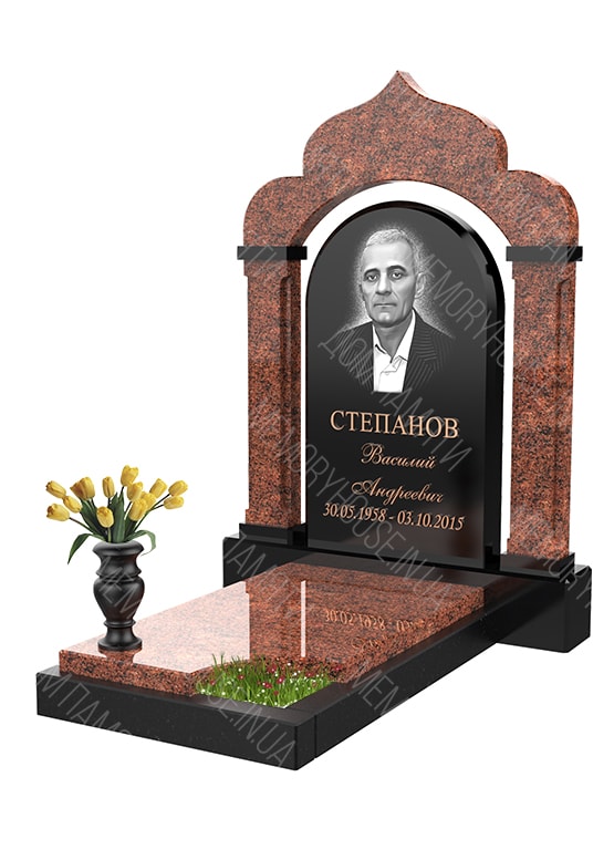 Модель памятника с аркой из гранита - КОЛ015