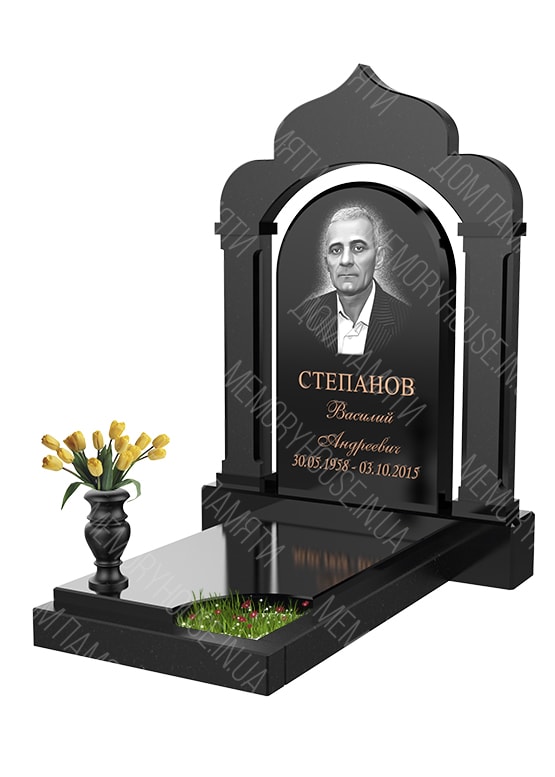 Модель памятника с аркой из гранита - КОЛ015