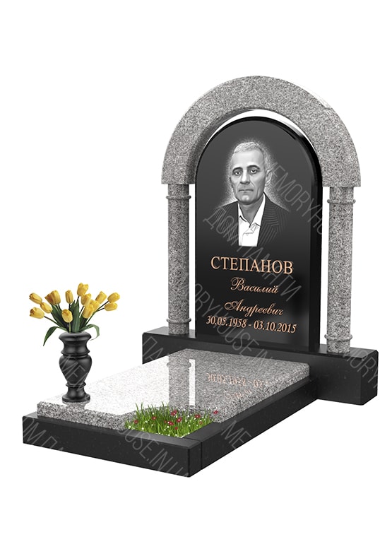 Модель памятника с аркой из гранита - КОЛ017