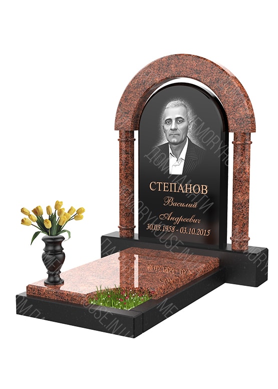 Модель памятника с аркой из гранита - КОЛ017