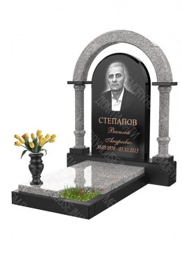 Памятник c аркой и колонами. Модель - КОЛ020