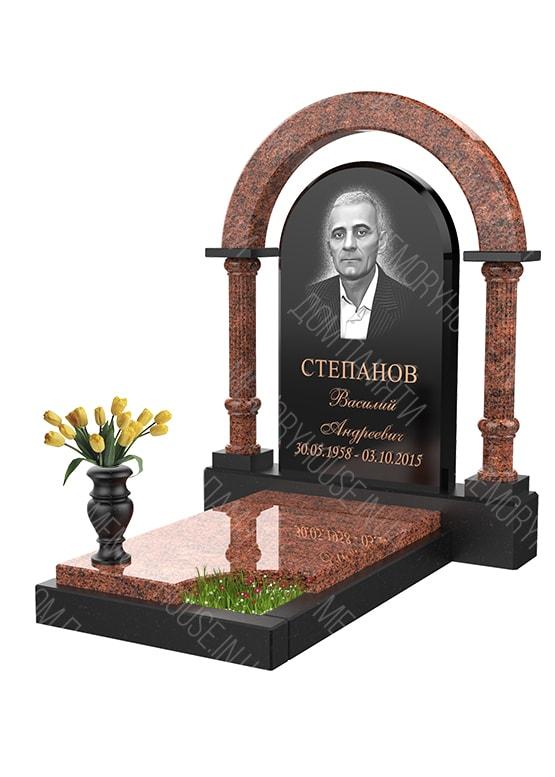 Модель памятника с аркой из гранита - КОЛ020