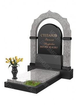 Памятник c аркой и колонами. Модель - КОЛ022