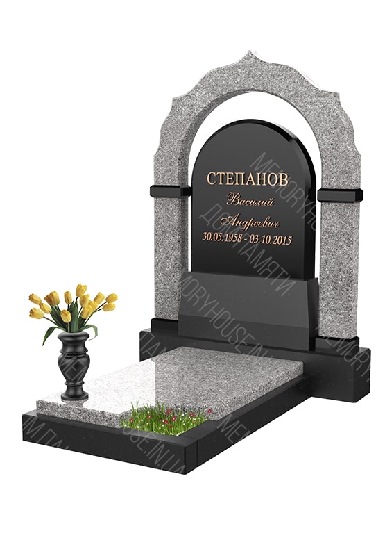 Модель памятника с аркой из гранита - КОЛ022