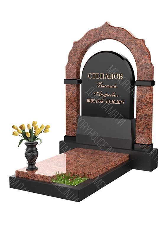 Модель памятника с аркой из гранита - КОЛ022
