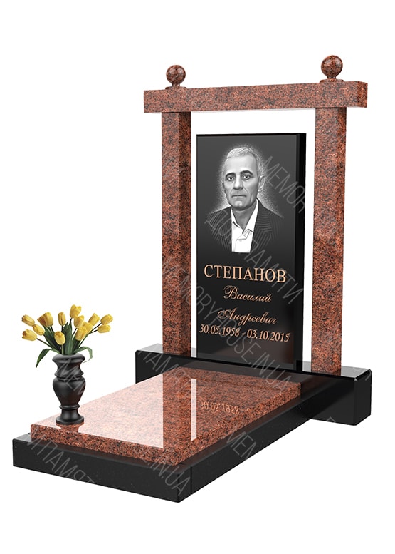 Модель памятника с аркой из гранита - КОЛ024