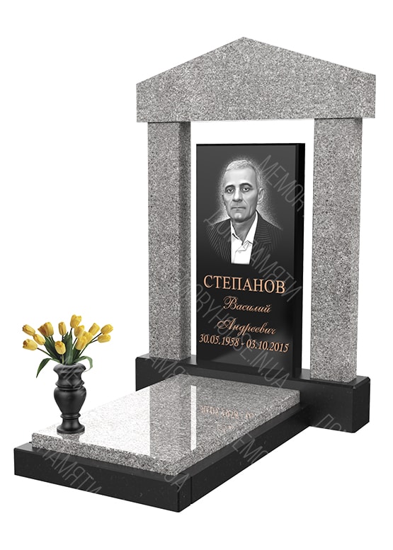 Модель памятника с аркой из гранита - КОЛ025