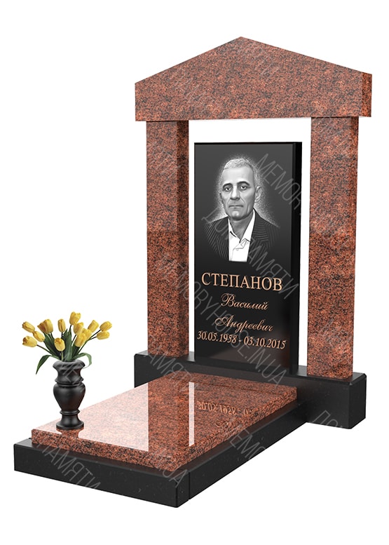 Модель памятника с аркой из гранита - КОЛ025