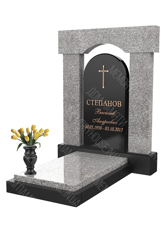 Модель памятника с аркой из гранита - КОЛ026