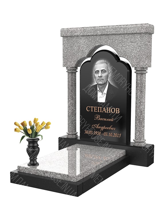 Модель памятника с аркой из гранита - КОЛ027