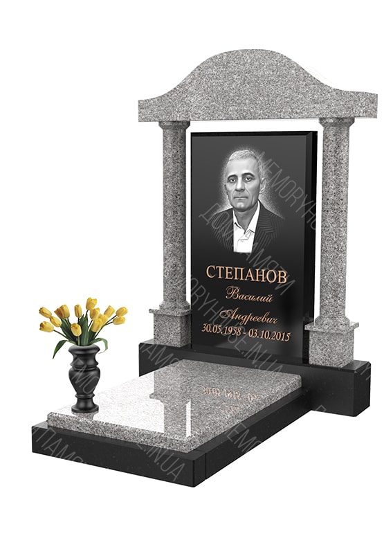 Модель памятника с аркой из гранита - КОЛ028