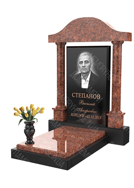 Модель памятника с аркой из гранита - КОЛ028