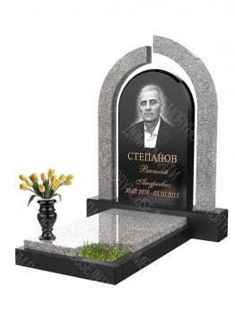 Памятник c аркой и колонами. Модель - КОЛ029