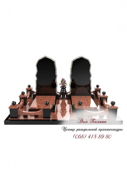 Меморіальний комплекс на могилу з граніту - КОМП087