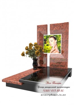 Памятник с фотостеклом. Модель - ПФС004 Памятник с фотостеклом. Модель - ПФС004