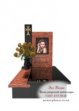 Памятник с фотостеклом. Модель - ПФС005 Памятник с фотостеклом. Модель - ПФС005