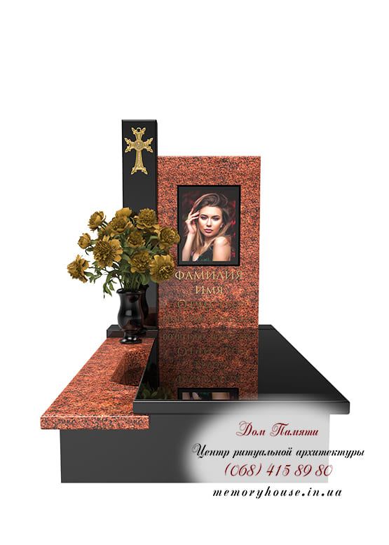 Пам'ятник з фотосклом ПФС005