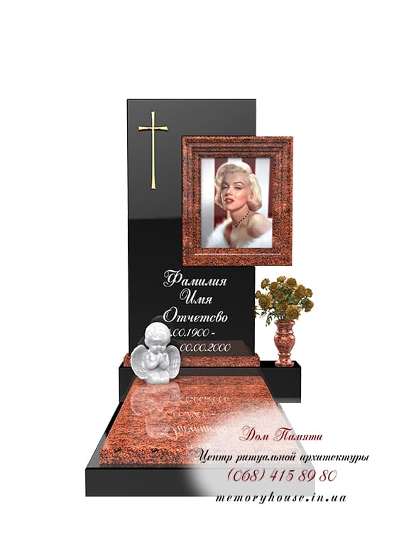 Пам'ятник з фотосклом ПФС008