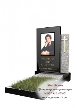 Памятник с фотостеклом. Модель - ПФС009 Памятник с фотостеклом. Модель - ПФС009