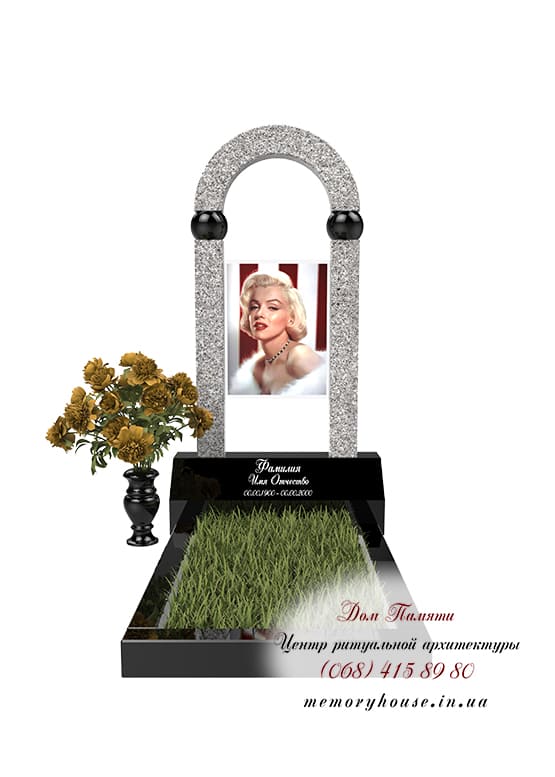Пам'ятник з фотосклом ПФС010