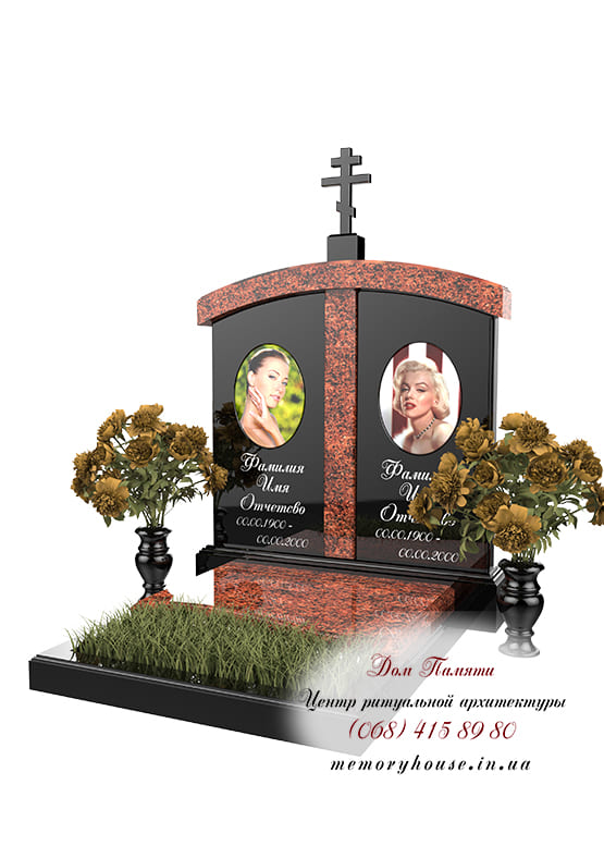 Пам'ятник з фотосклом ПФС013