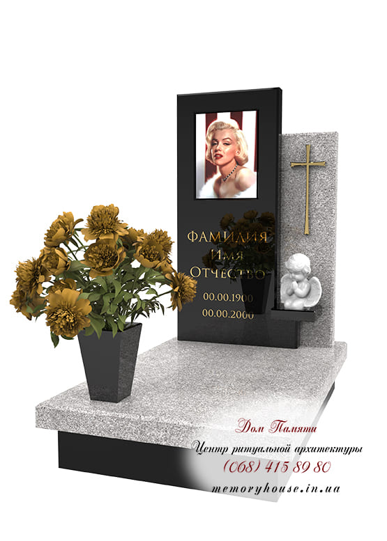 Пам'ятник з фотосклом ПФС016