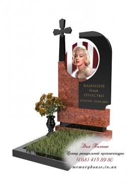Памятник с фотостеклом. Модель - ПФС019 Памятник с фотостеклом. Модель - ПФС019