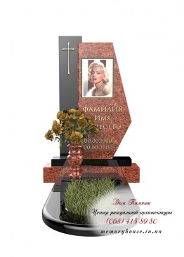 Памятник с фотостеклом. Модель - ПФС020