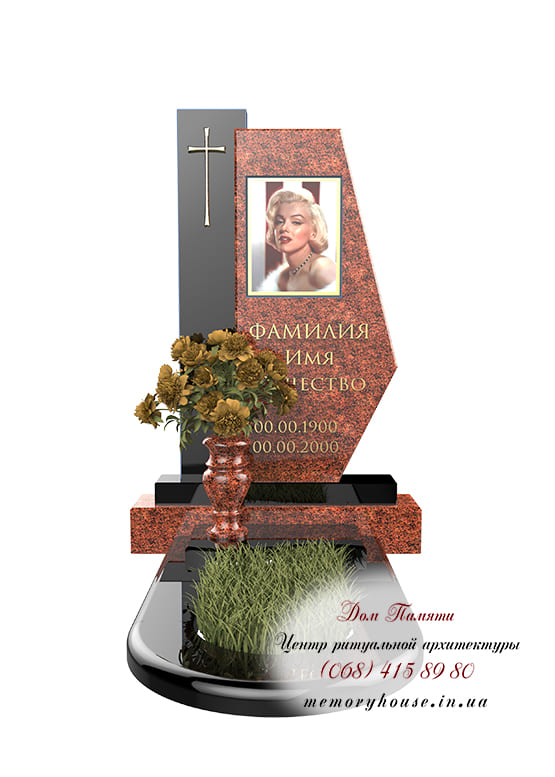 Пам'ятник з фотосклом ПФС020