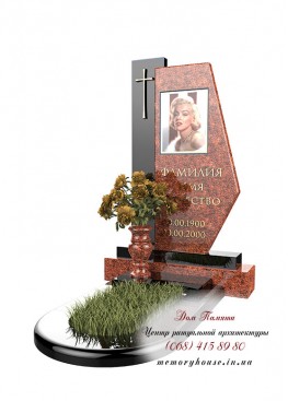Памятник с фотостеклом. Модель - ПФС020 Памятник с фотостеклом. Модель - ПФС020