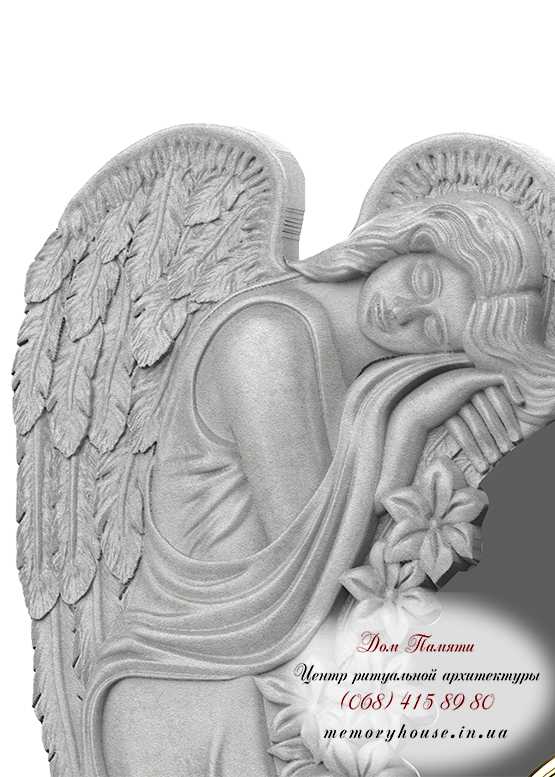 Памятник с ангелом из гранита - ПСА004