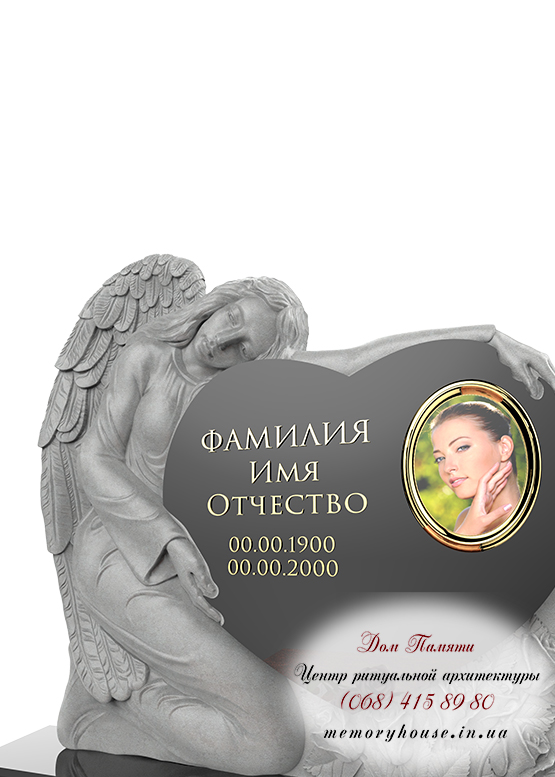 Памятник с ангелом из гранита - ПСА010