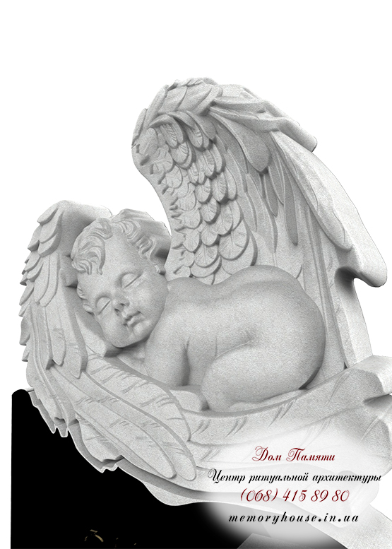 Памятник с ангелом из гранита - ПСА020