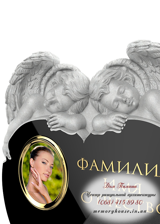 Памятник с ангелом из гранита - ПСА022