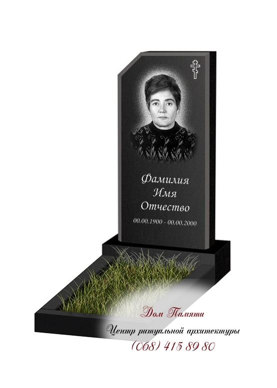 Вертикальная модель памятника из гранита - ВЕРТ001
