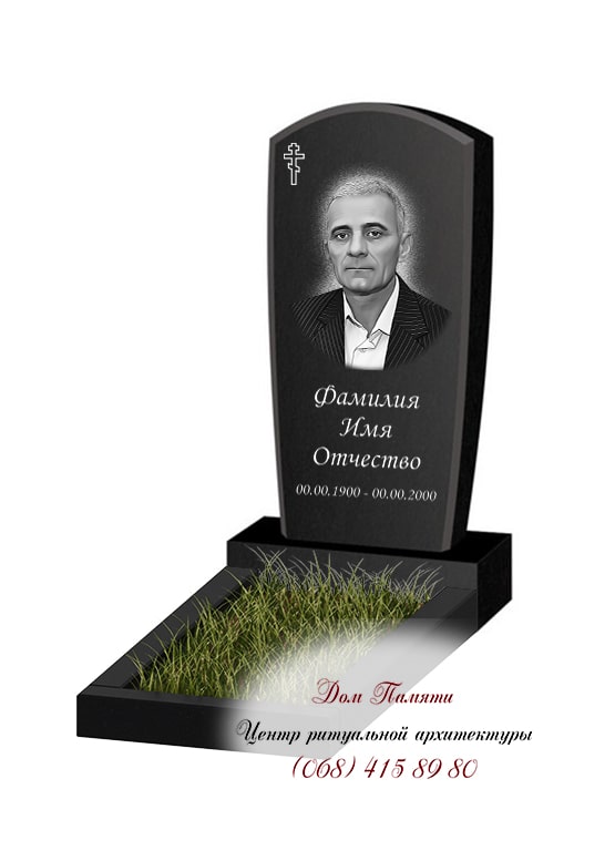 Вертикальная модель памятника из гранита - ВЕРТ002