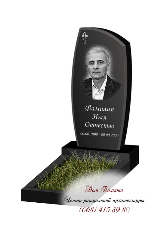 Вертикальная модель памятника из гранита - ВЕРТ003
