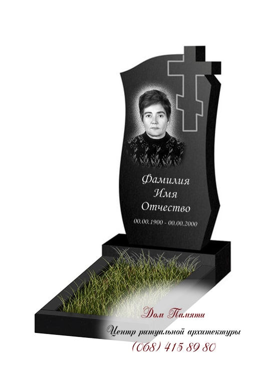 Вертикальная модель памятника из гранита - ВЕРТ004