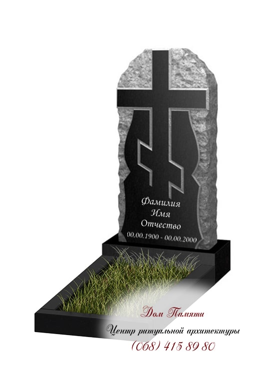 Вертикальная модель памятника из гранита - ВЕРТ011