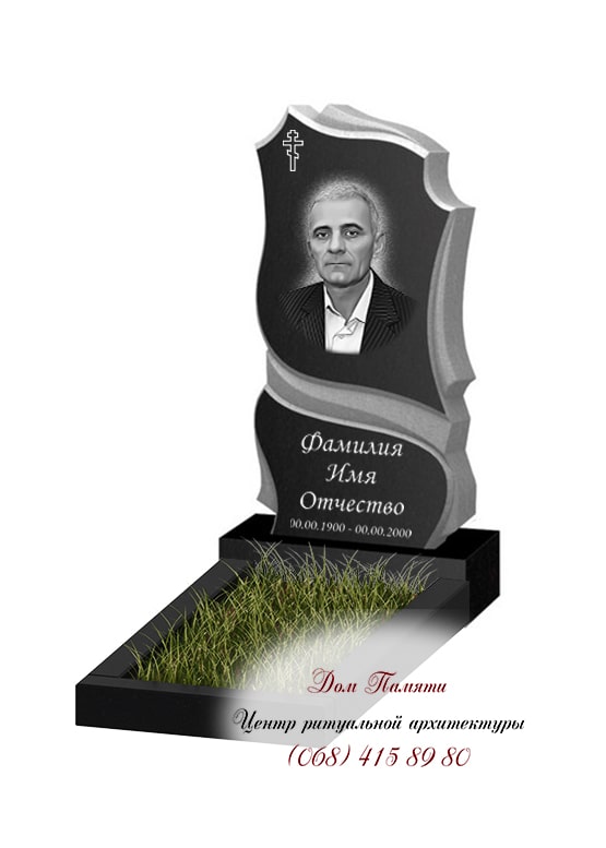 Вертикальная модель памятника из гранита - ВЕРТ014