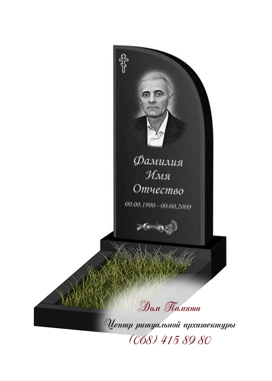 Вертикальная модель памятника из гранита - ВЕРТ022