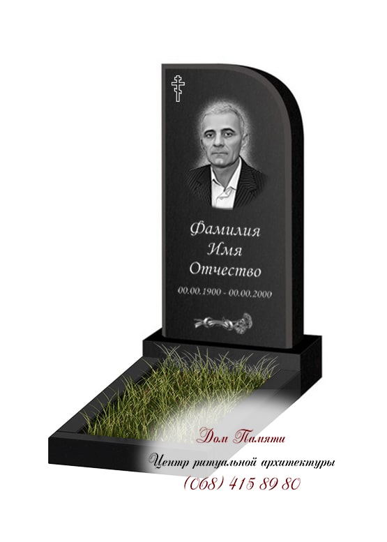 Вертикальная модель памятника из гранита - ВЕРТ023