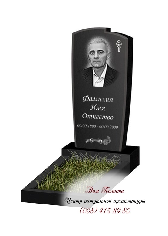 Вертикальная модель памятника из гранита - ВЕРТ027