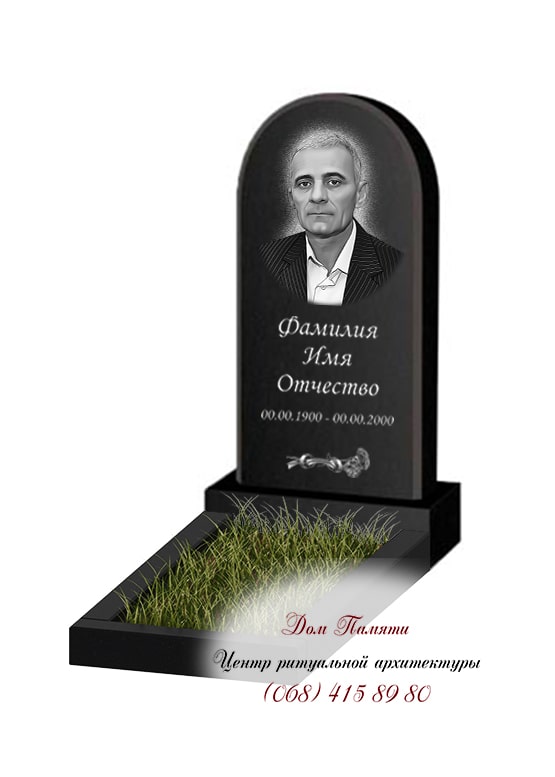 Вертикальная модель памятника из гранита - ВЕРТ034