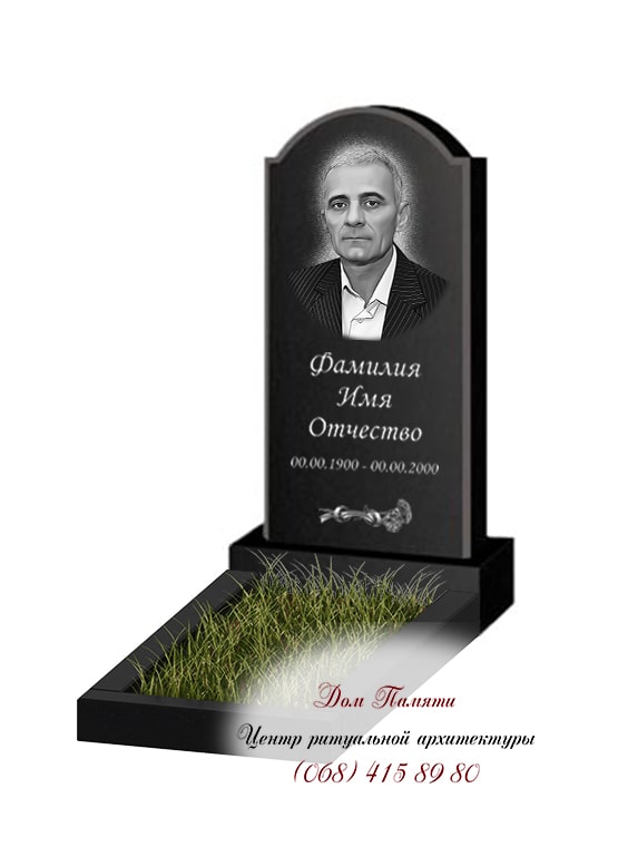 Вертикальная модель памятника из гранита - ВЕРТ037