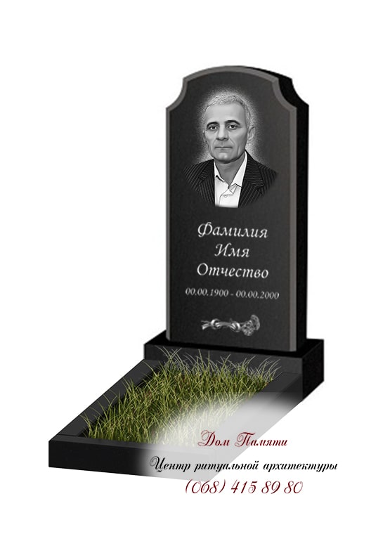 Вертикальная модель памятника из гранита - ВЕРТ038