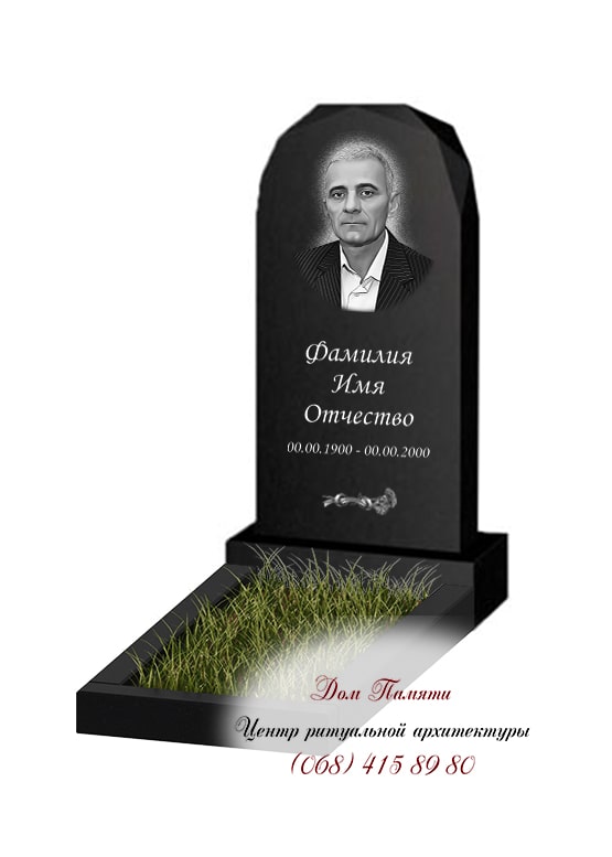 Вертикальная модель памятника из гранита - ВЕРТ069