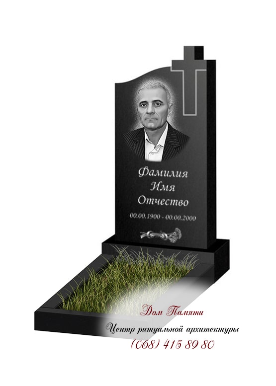 Вертикальная модель памятника из гранита - ВЕРТ072