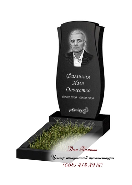 Вертикальная модель памятника из гранита - ВЕРТ100