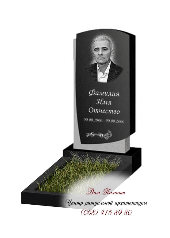 Вертикальная модель памятника из гранита - ВЕРТ105